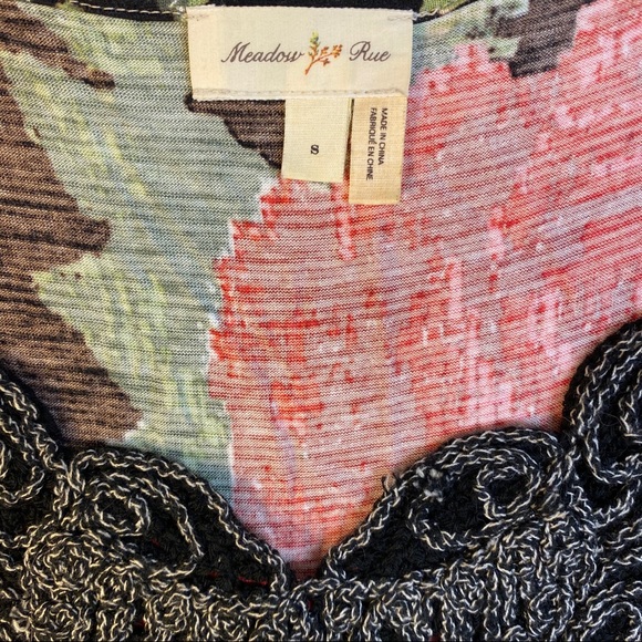 Meadow Rue Anthropologie Tank Pixelated Rose Top - Picture 3 of 8